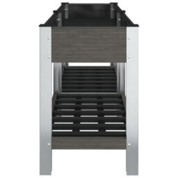 Berkfield Garden Raised Bed With Shelf Grey 175X50X75 Cm Wpc - thumbnail 4