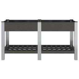 Berkfield Garden Raised Bed With Shelf Grey 175X50X75 Cm Wpc - thumbnail 3