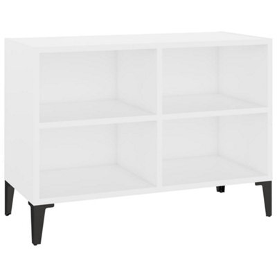 Berkfield Industrial Tv Cabinet With Metal Legs White 69.5X30X50 Cm - image 1