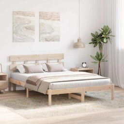 Berkfield Bed Frame With Headboard 160X200 Cm Solid Wood Pine - thumbnail 5