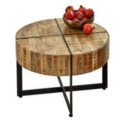Buttercup Farm Surrey Coffee Table With Solid Mango Wood Top & Metal Legs - - L70 X W70 X H45 Cm - thumbnail 2