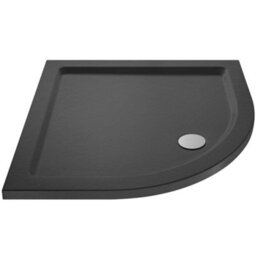 Nuie Slate Grey Quadrant Shower Tray, Slimline 40-85mm, Textured Anti-Slip Finish, Multiple Sizes - thumbnail 2