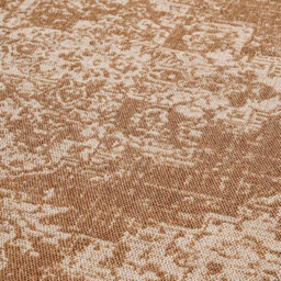 Pacific Lifestyle Outdoor Indoor Natural And White Vintage Pattern Rug - thumbnail 6