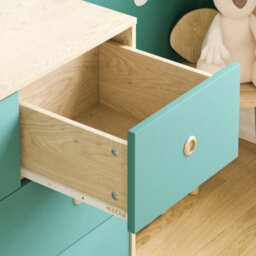 Lassic Vida Designs Neptune Blue & Oak 5 Drawer Chest (H)760mm (W)647mm (D)395mm - thumbnail 6