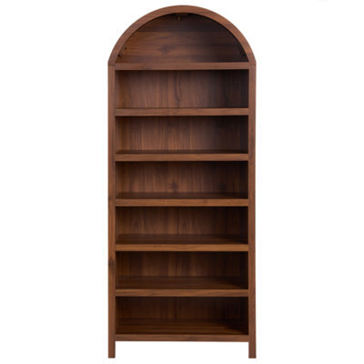Wyld and Coco Luxecasa Shoe Storage Cabinet, Dark Brown Mdf, 6 Adjustable Compartments, Tall Compact Design - image 1