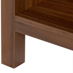 Wyld and Coco Luxecasa Shoe Storage Cabinet, Dark Brown Mdf, 6 Adjustable Compartments, Tall Compact Design - thumbnail 7