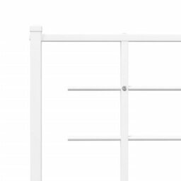 Berkfield Metal Bed Frame Without Mattress With Headboard White 107X203Cm - thumbnail 8