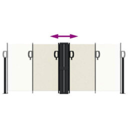 Walplus Retractable Side Awning Garden Sun Shade Canopy Gazebo For Back Door, Porch, Patio Cream 100X600 Cm - thumbnail 5