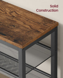 LEDREM 3 Tier Shoe Rack Bench, One Piece Shelves, Shoe Storage Organiser With Raised Edges - thumbnail 6