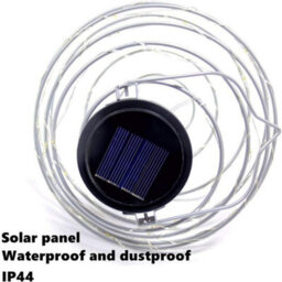 Silver Colorful  New Solar Spiral Lights Led Hanging Beehive Lamps Garden Patio Decoration Uk - thumbnail 3