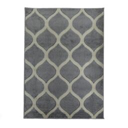 Portland Grey & White Geometric Small Rug, (L)150Cm X (W)80Cm - thumbnail 3