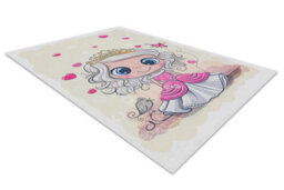 RugsX Bambino 43020 Washing Carpet Princess, Stars For Children Anti-Slip - Cream Pink 140X200 Cm - thumbnail 3