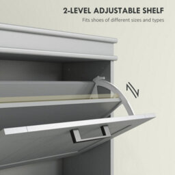 Wyld Haus Keliba Kaha Grey Slim 3-Drawer Tilt-Out Shoe Cabinet, Medium, 540mm W - thumbnail 5
