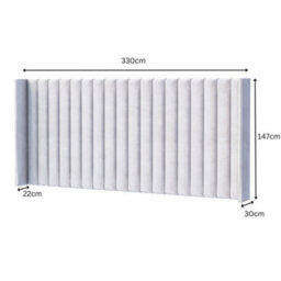 Aspire Grandeur Headboard In Plush Navy - thumbnail 5
