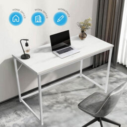 House Of Home Computer Desk With White Metal Frame - Versatile Gaming Desk, And Dressing Table For Home And Office 120Cm - thumbnail 4