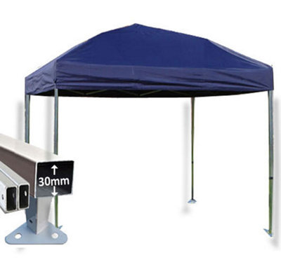 Crocodile Trading 3M X 3M Trader-Max 30 Commercial Instant Shelter Pop Up Gazebos Frame & Canopy - Navy Blue - image 1