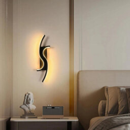 12W Modern Led Wall Lamp Indoor Acrylic Warm White Wall Light Bedroom Hallway - thumbnail 6