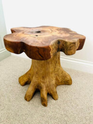My Square Mile Wooden Coffee Table Teak Mushroom Round Side End Lamp Table Home Furniture (Mushroom Coffee Table)
