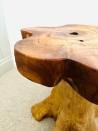 My Square Mile Wooden Coffee Table Teak Mushroom Round Side End Lamp Table Home Furniture (Mushroom Coffee Table) - thumbnail 3