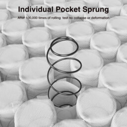 Novilla 27Cm Memory Foam Pocket Sprung Zoned Mattress - thumbnail 9