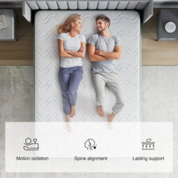 Novilla 27Cm Memory Foam Pocket Sprung Zoned Mattress - thumbnail 4