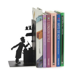 Balvi Le Chef Cook Cooking Silhouette Black Metal Bookends - thumbnail 1