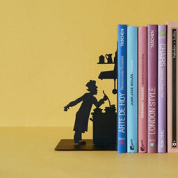 Balvi Le Chef Cook Cooking Silhouette Black Metal Bookends - thumbnail 2