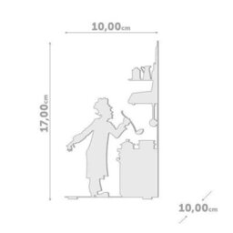 Balvi Le Chef Cook Cooking Silhouette Black Metal Bookends - thumbnail 6