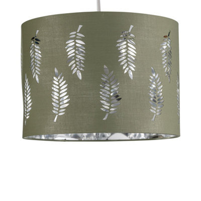 First Choice Lighting Fern - Sage Green Cut Out 30Cm Pendant Lightshade - image 1