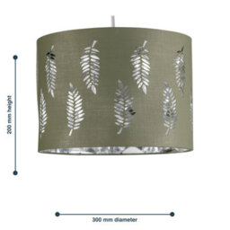 First Choice Lighting Fern - Sage Green Cut Out 30Cm Pendant Lightshade - thumbnail 4