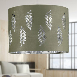 First Choice Lighting Fern - Sage Green Cut Out 30Cm Pendant Lightshade - thumbnail 6