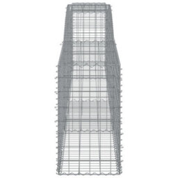 Berkfield Arched Gabion Baskets 10 Pcs 400X50X80/100 Cm Galvanised Iron - thumbnail 5