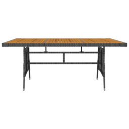 Berkfield 7 Piece Outdoor Dining Set Poly Rattan Grey - thumbnail 7