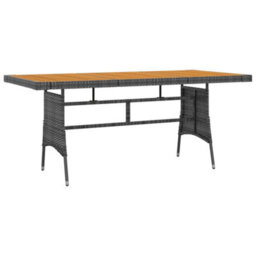 Berkfield 7 Piece Outdoor Dining Set Poly Rattan Grey - thumbnail 6