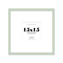 "15X15"" Mint Green Picture Frame - 15X15"" Square Frame With 11X11"" Mount For 15X15""/11X11"" Pictures Moderrn Style Thin Edge, 1 Pack" - thumbnail 1