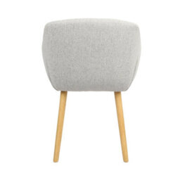 Luciano  Upholstered Armchair In Premium Textured Linen Grey - thumbnail 7