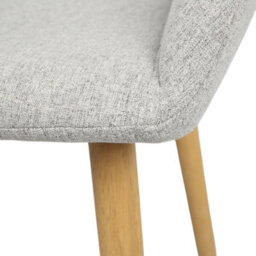 Luciano  Upholstered Armchair In Premium Textured Linen Grey - thumbnail 8