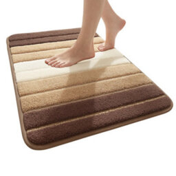 K Collection Microfibre Bath Mat Beige (60Cm X 40Cm) - thumbnail 2