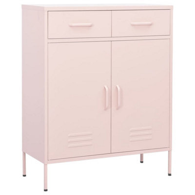 Berkfield Storage Cabinet Pink 80X35X101.5 Cm Steel - image 1