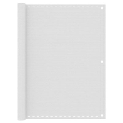 Berkfield Balcony Screen White 120X500 Cm Hdpe - image 1