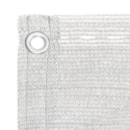 Berkfield Balcony Screen White 120X500 Cm Hdpe - thumbnail 3