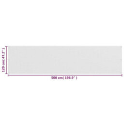 Berkfield Balcony Screen White 120X500 Cm Hdpe - thumbnail 5