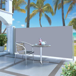 Berkfield Retractable Side Awning 140 X 300 Cm Grey - thumbnail 1