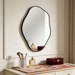 Artloge 60X80Cm Irregular Black-Rimmed Entryway Decor Mirror Aluminum Bathroom Makeup Mirror - thumbnail 9