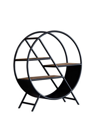 Buttercup Farm Cosmo Round Bookcase - Wood - L33 X W90 X H100 Cm - image 1