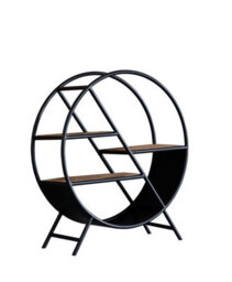 Buttercup Farm Cosmo Round Bookcase - Wood - L33 X W90 X H100 Cm - thumbnail 2