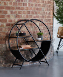 Buttercup Farm Cosmo Round Bookcase - Wood - L33 X W90 X H100 Cm - thumbnail 4
