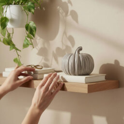 Four Candle Satchville Glazed Ceramic Pumpkin - thumbnail 2