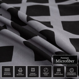 Lazzaro Premium Duvet Cover Set Double Brushed Microfiber Reversible With Zipper Closure & Corner Ties - thumbnail 7
