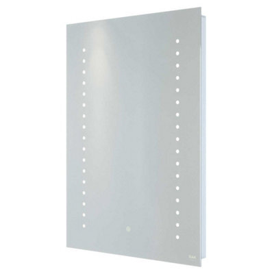 RAK Ceramics Rak Hestia 500X700mm Silvery White Illuminated Bathroom Mirror With Demister & Shaving Socket - image 1